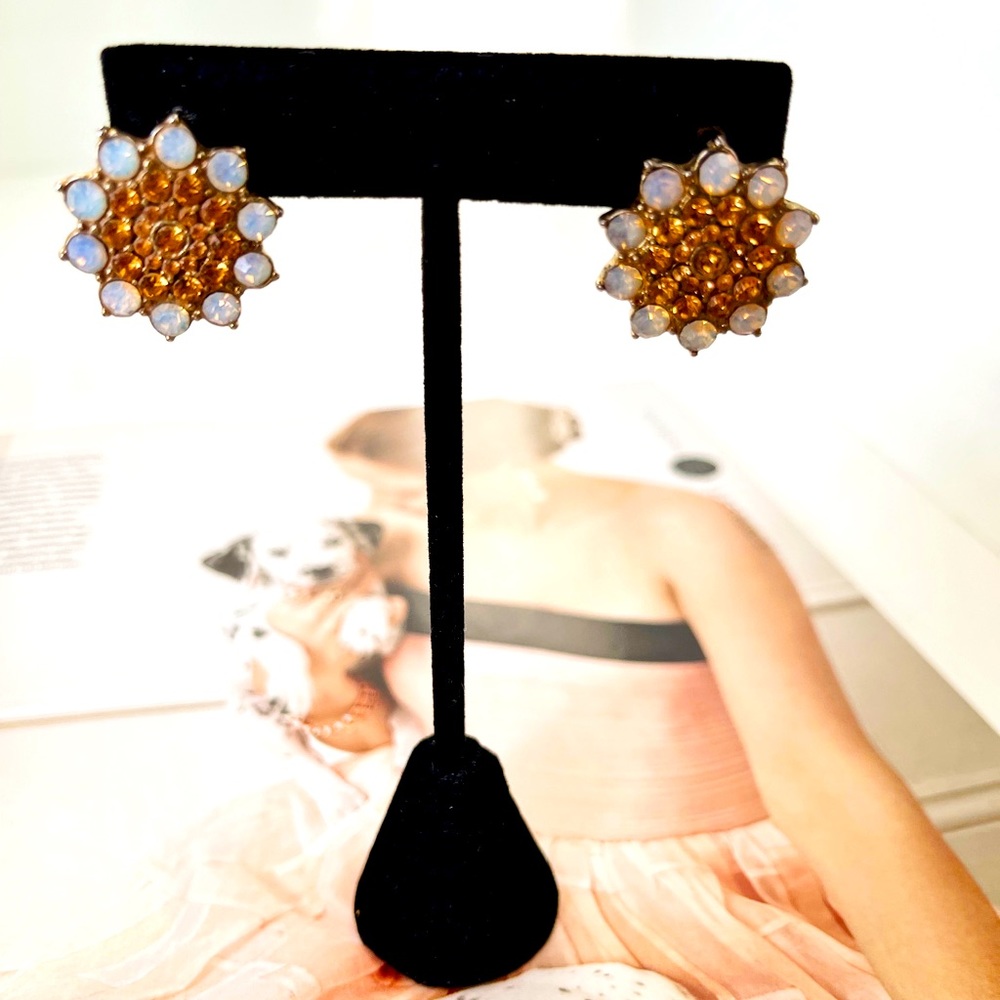 BUY OR BUNDLE FOR FREE WITH $100. Purchase  Sunflower Crystal Stud Earrings